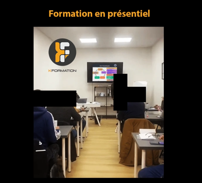 Salle de formation en présentiel de la formation certibiocide au sein de KFormation